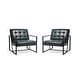 preview thumbnail 64 of 108, Glitzhome Set of Two 30.5"H Mid-Century PU Leather Tufted Accent Chairs
