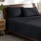 preview thumbnail 5 of 22, Bare Home Microfiber Stretch Knit Sheet Set Queen - Black