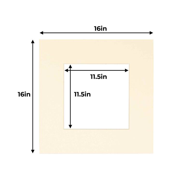 16x16 Mat for 12x12 Photo - Textured Cream Matboard for Frames Measuring 16 x 16 In- To Display Art Measuring 12 x 12 Inches