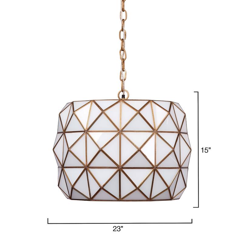 Jamie Young Hollywood 1-Light Glass and Metal Pendant - 60 Watts Each, 180 Max Total Wattage, Volts 120