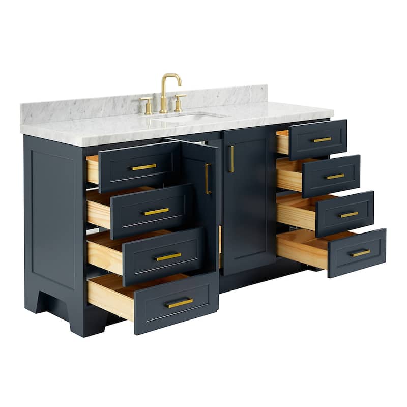 Ariel Q067SCWRVO Taylor 67" Free Standing Single Basin Vanity Set with