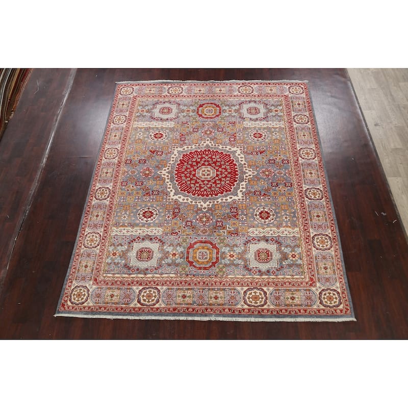 Geometric Khotan Oriental Home Decor Area Rug Wool Hand-knotted Carpet - 8'2" x 9'7"