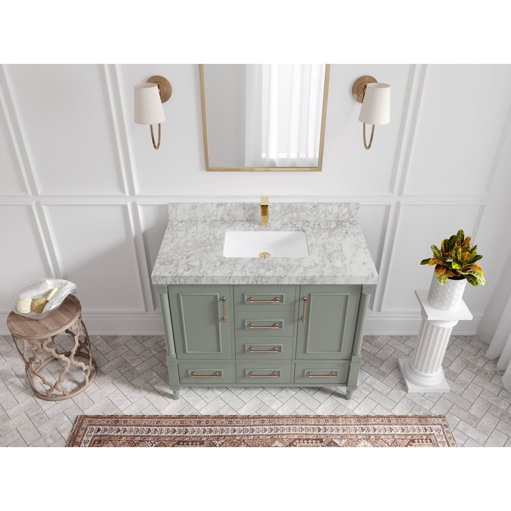 Willow Collections 42 in. W x 22 in. D Aberdeen Single Bowl Sink Bathroom Vanity with Countertop