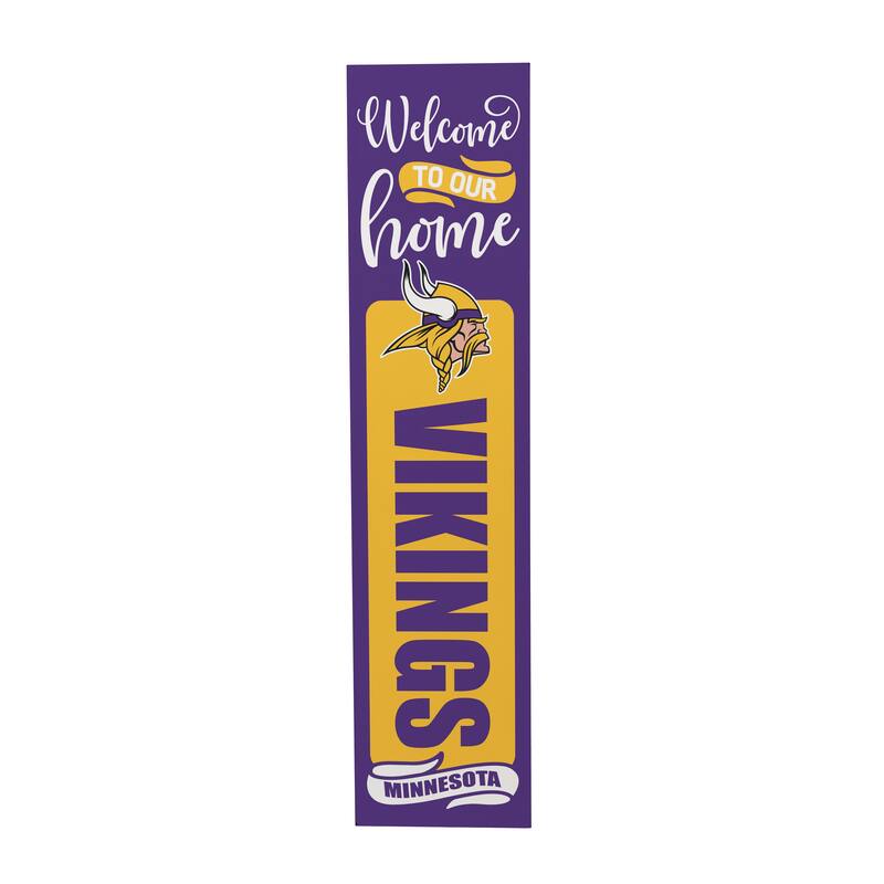 47" Double Sided Seasonal Porch Leaner, Minnesota Vikings - 47" x 11.25"