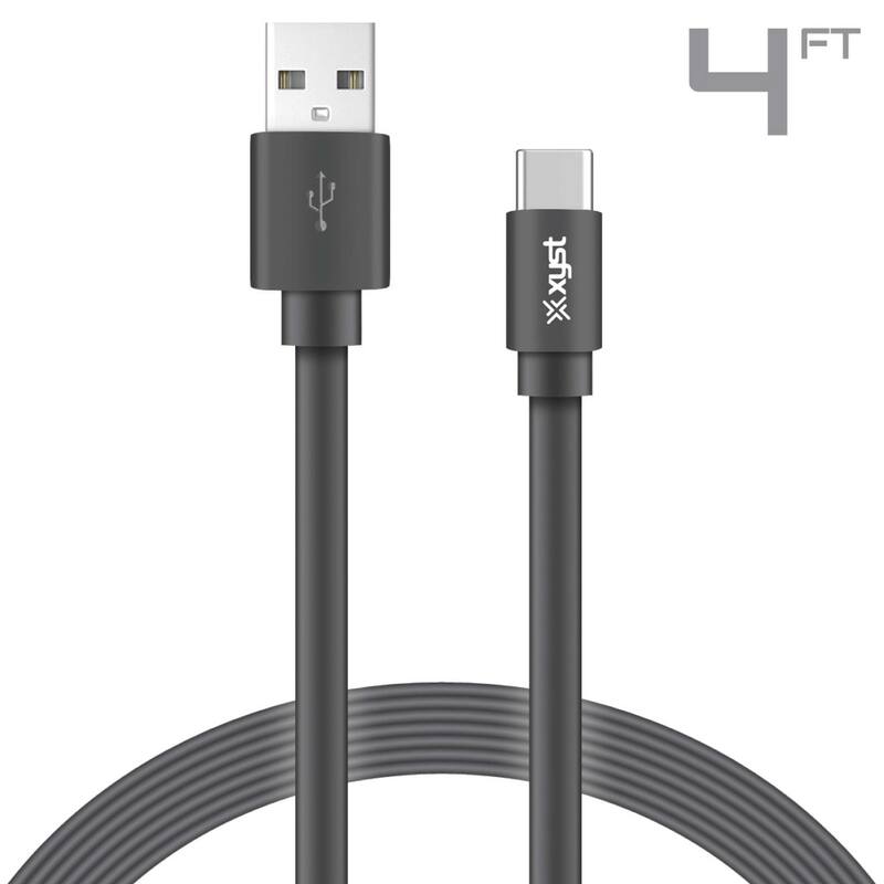 Xyst Charge and Sync USB to USB-C Flat Cable 4Ft