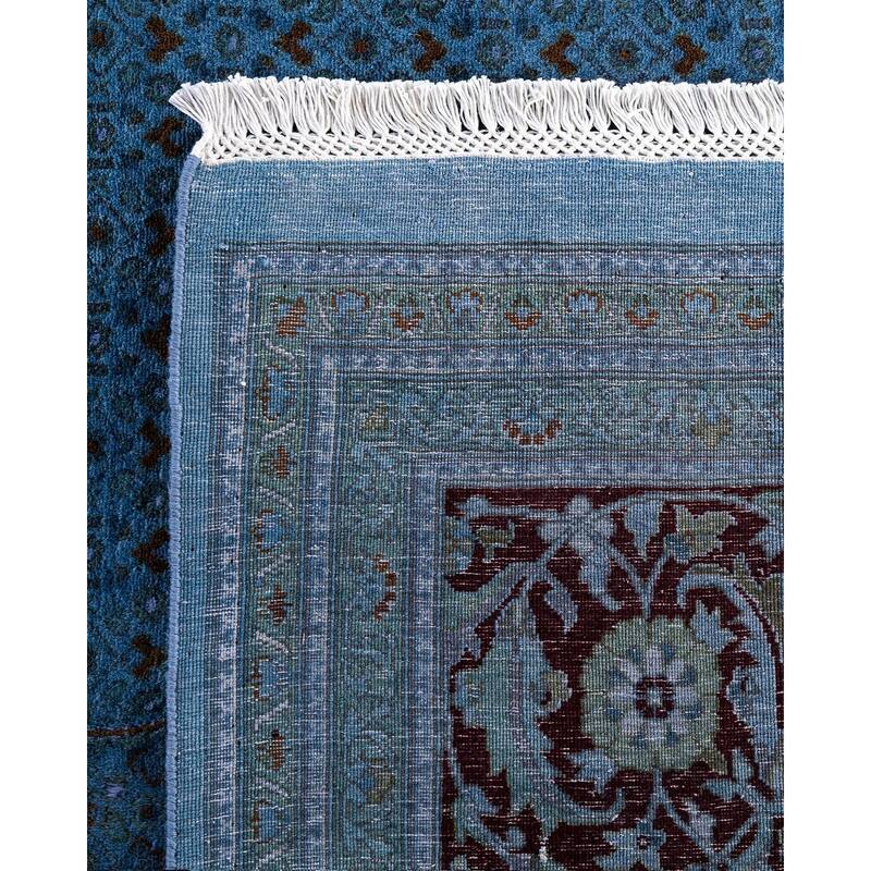 Fine Vibrance One-of-a-Kind Hand-Knotted Area Rug - Blue, 10' 3" x 15' 1" - 10' 3" x 15' 1"