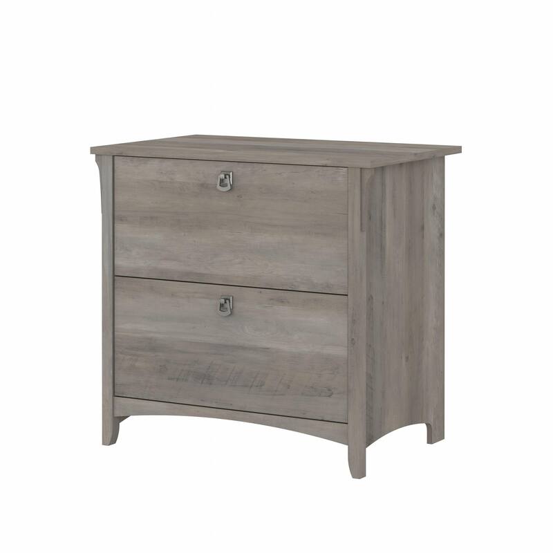 Bush Home Salinas 2 Drawer Lateral File Cabinet - Driftwood Gray