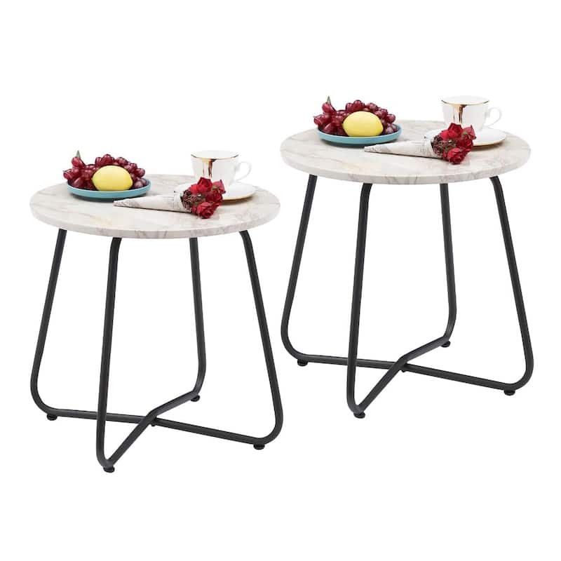 VECELO Modern Small Round Coffee tables
