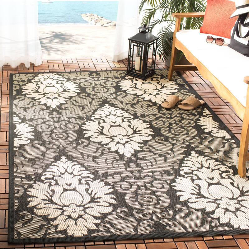 SAFAVIEH Courtyard Willene Boho Indoor/ Outdoor Waterproof Patio Backyard Rug