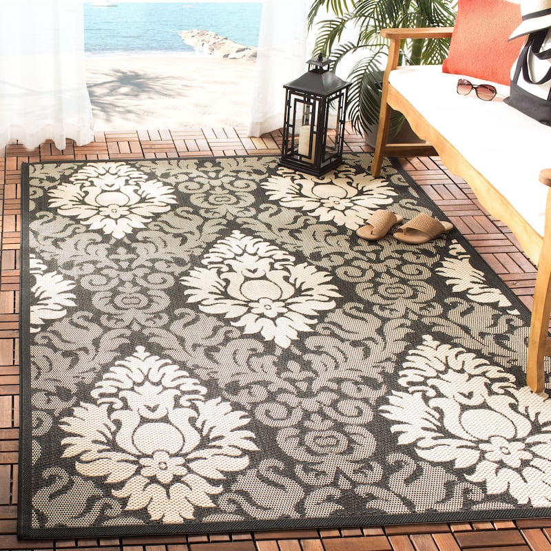 SAFAVIEH Courtyard Willene Boho Indoor/ Outdoor Waterproof Patio Backyard Rug