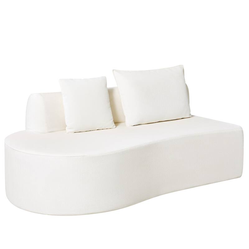 Christopher Knight Home - Curved Modular 138.6" Upholstered Sectional Sofa