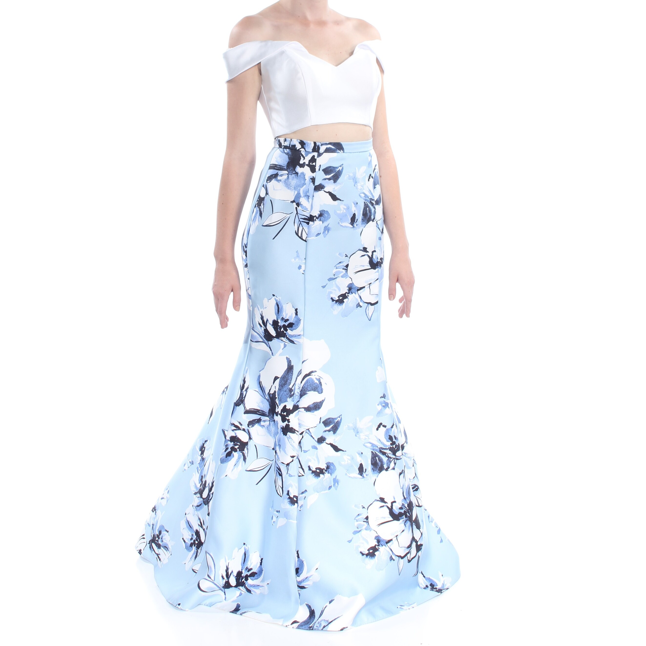 avery g floral ball gown