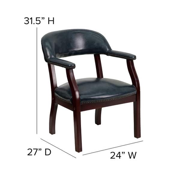 dimension image slide 2 of 3, Conference Chair with Accent Nail Trim