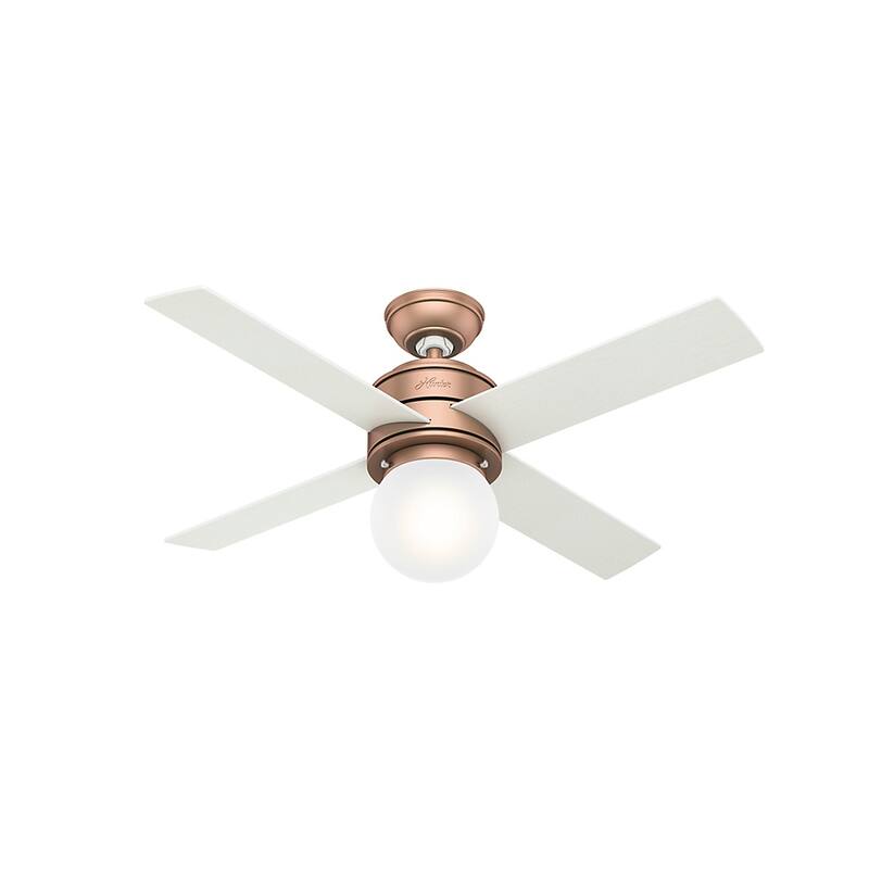 Hunter 44" Hepburn Ceiling Fan with LED Light Kit and Wall Control, Vintage, Transitional, Contemporary