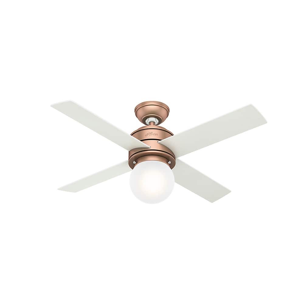 Hunter 44" Hepburn Ceiling Fan with LED Light Kit and Wall Control, Vintage, Transitional, Contemporary
