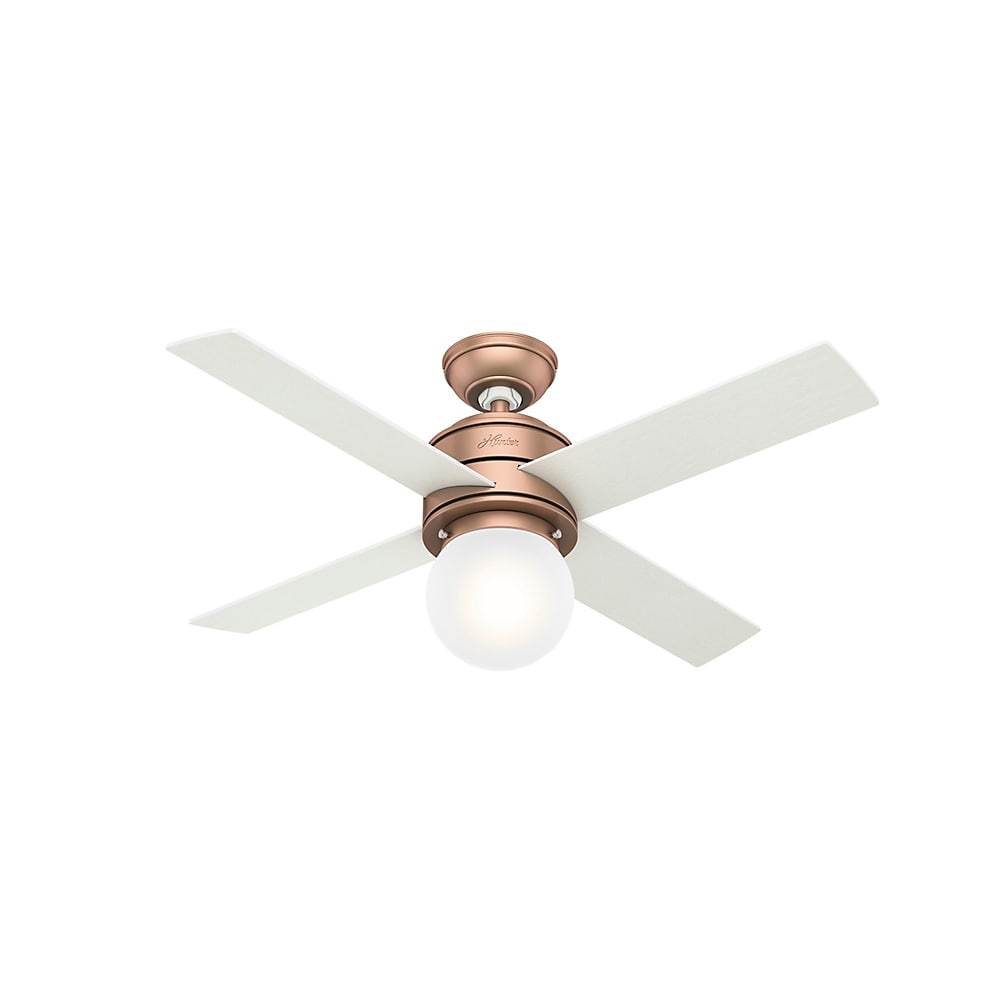 Hunter 44" Hepburn Ceiling Fan with LED Light Kit and Wall Control, Vintage, Transitional, Contemporary
