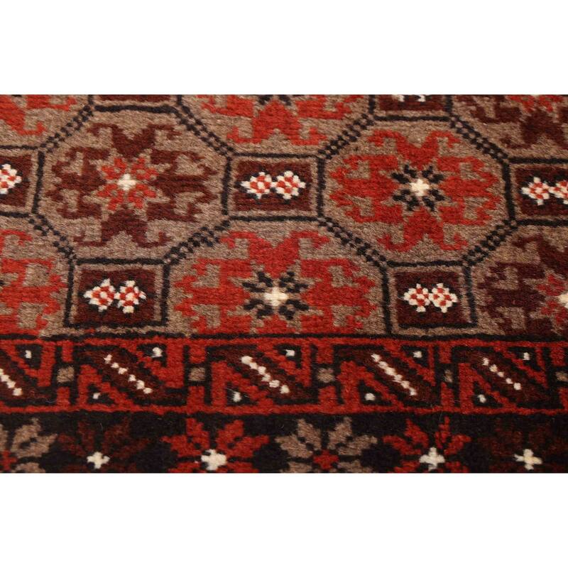 ECARPETGALLERY Hand-knotted Baluch Tan Wool Rug - 3'1 x 5'7