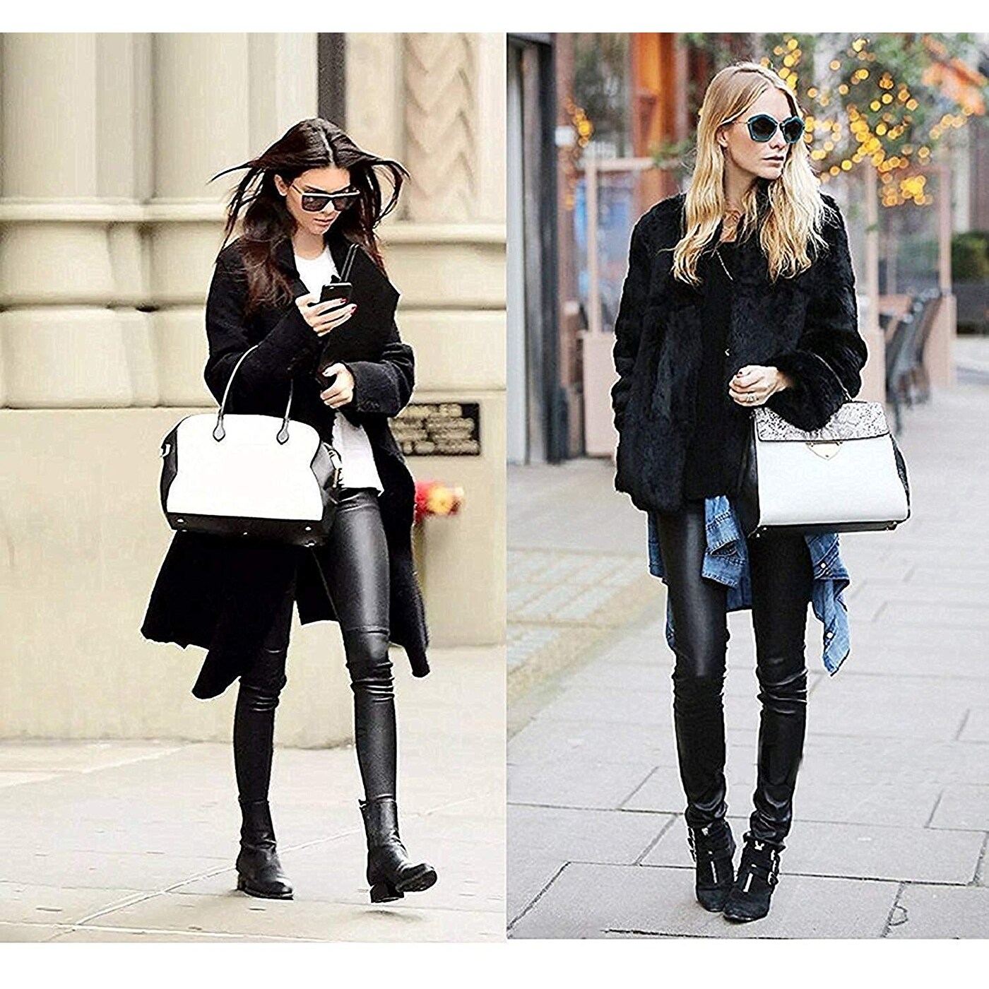 tagoo faux leather leggings