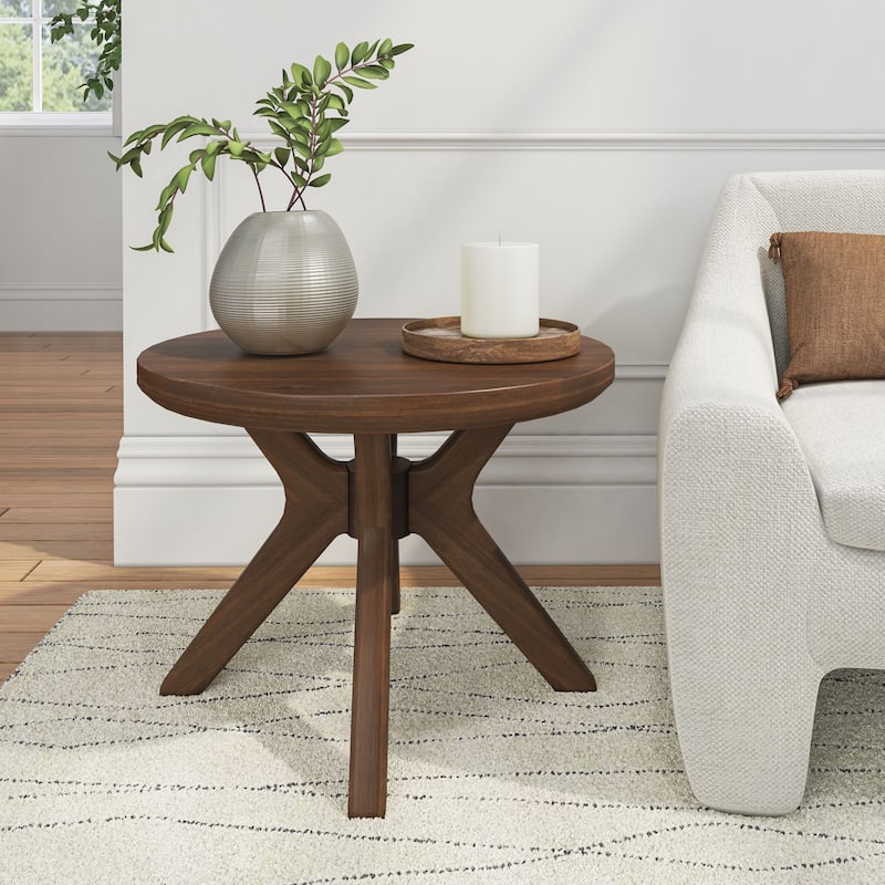 Plank and Beam Verso Round Side Table - 24"