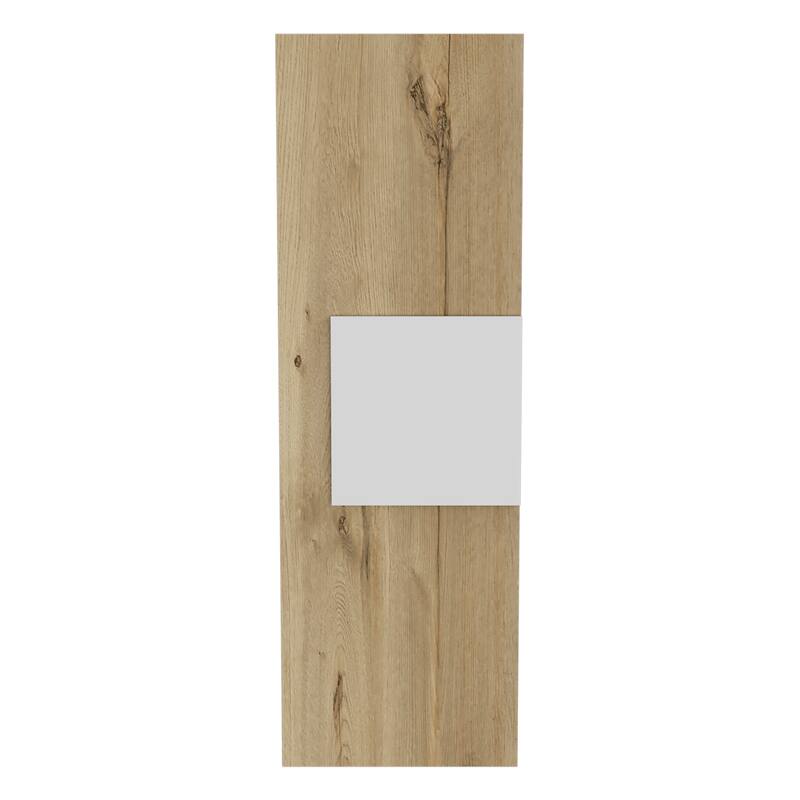 Light Oak Medicine Cabinet - 38.46" H, 3 Interior Shelves, Single Door, Wall-Mounted Storage, Modern Design - 12.56X10.43 in