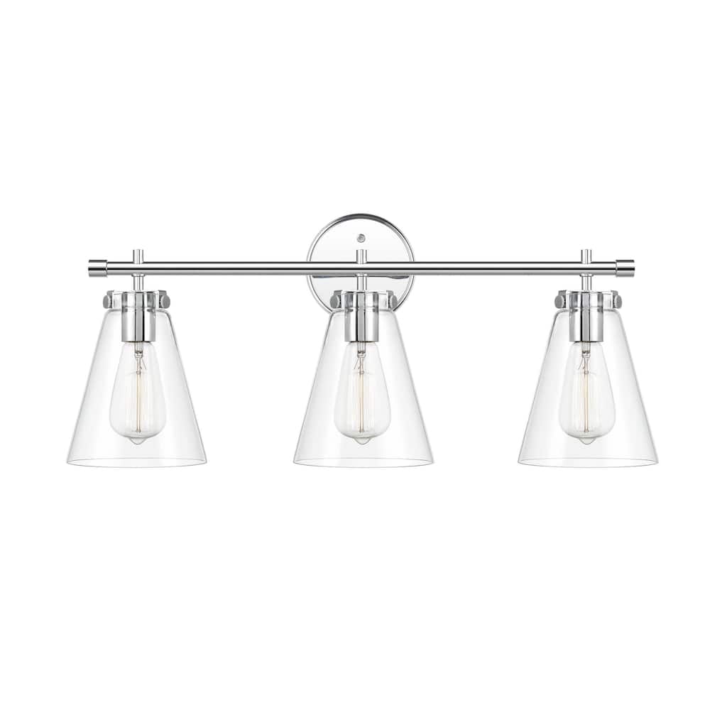 Millennium Lighting Aliza 3 Light Vanity Fixture with Clear Glass Shades