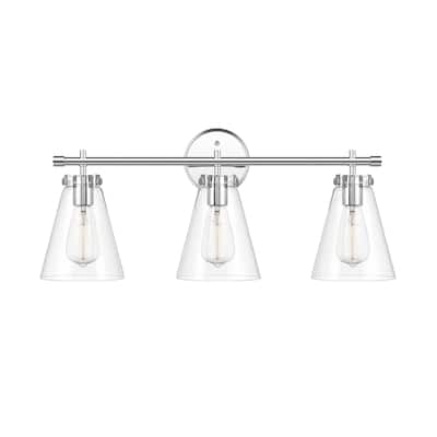Millennium Lighting Aliza 3 Light Vanity Fixture with Clear Glass Shades