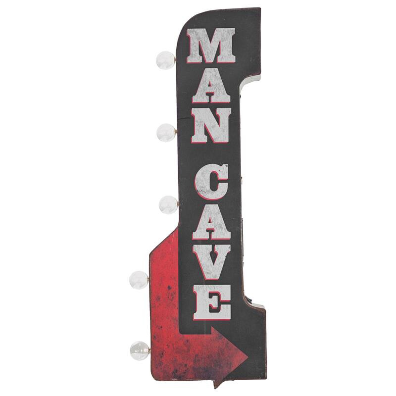 Man Cave Double Sided Off the Wall LED Marquee Light Up Sign for Bar, Garage or Man Cave