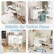 preview thumbnail 6 of 7, Gymax Kids Study Desk & Chair Set w/Chair 2 Storage Cabinets Drawer 4