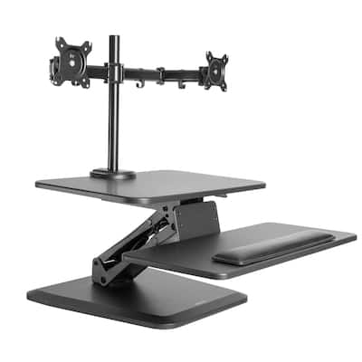 Mount-It! Standing Desk Converter Sit Stand with Monitor Mount | Height Adjustable