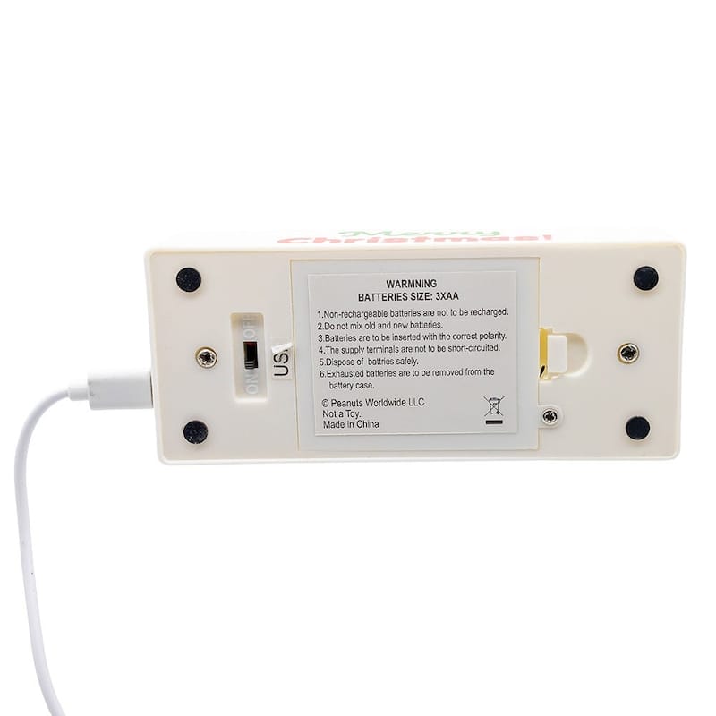 Kurt Adler Peanuts 11.2-Inch Battery Operated USB Snoopy Infinity Light