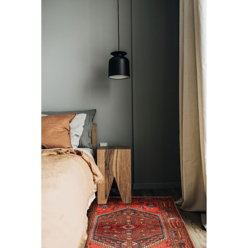 ECARPETGALLERY Hand-knotted Andelz Dark Red Wool Rug - 4'0 x 6'8