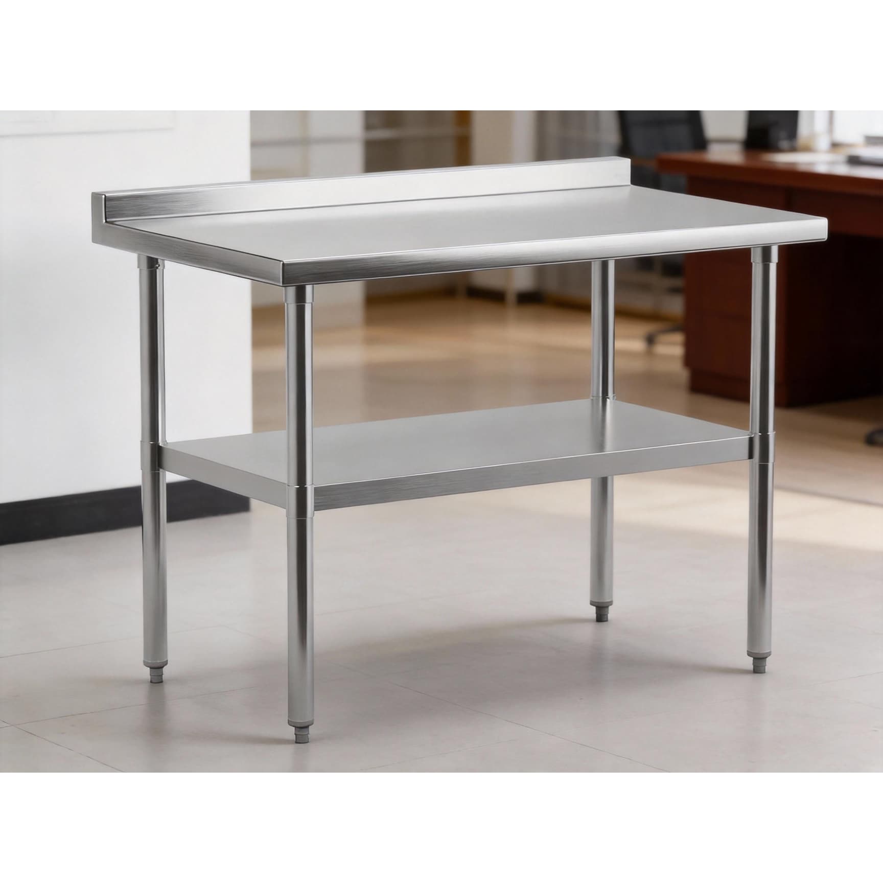 Heavy Duty Stainless Steel Work Table, with Backsplash
