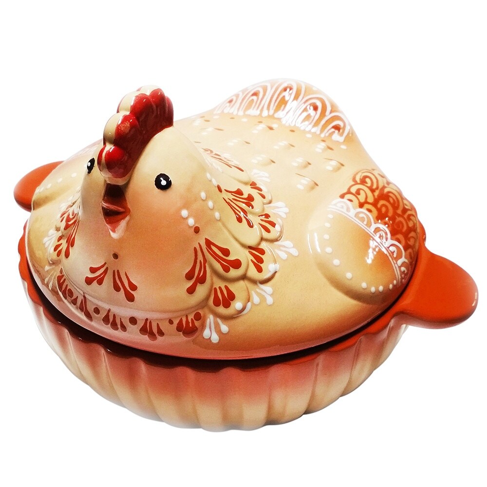 >Stp Goods 11 Chicken Shaped Stoneware Baking Dish Overstock 32181348