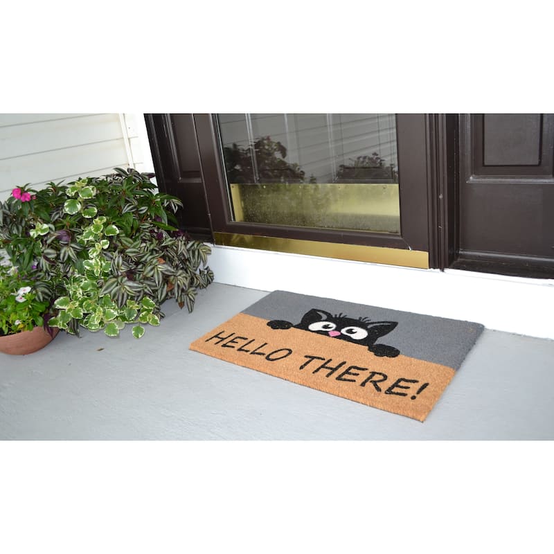Hello There Outdoor Coir Non Skid Doormat
