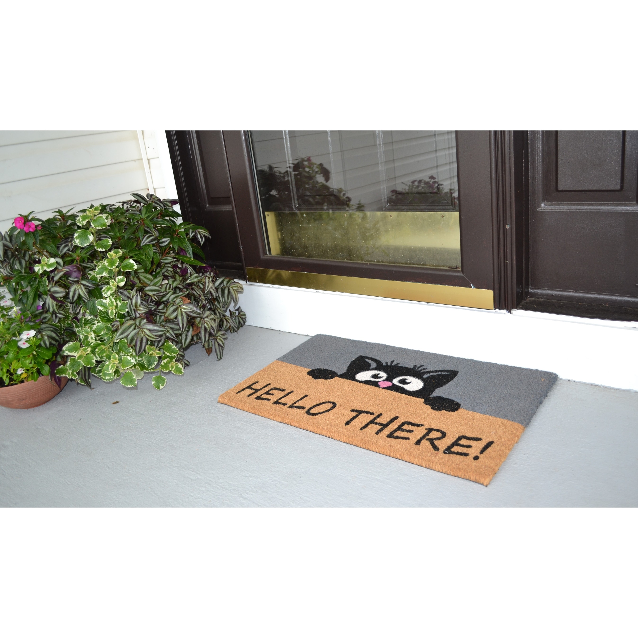 Hello There Outdoor Coir Non Skid Doormat