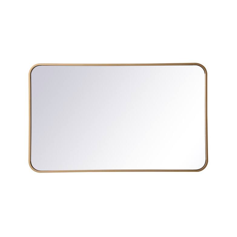Ezra Soft Corner Metal Rectangular Mirror