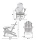 preview thumbnail 17 of 32, Hollywood Outdoor Outdoor Acacia Wood Foldable Adirondack Chairs (Set of 2) by Christopher Knight Home