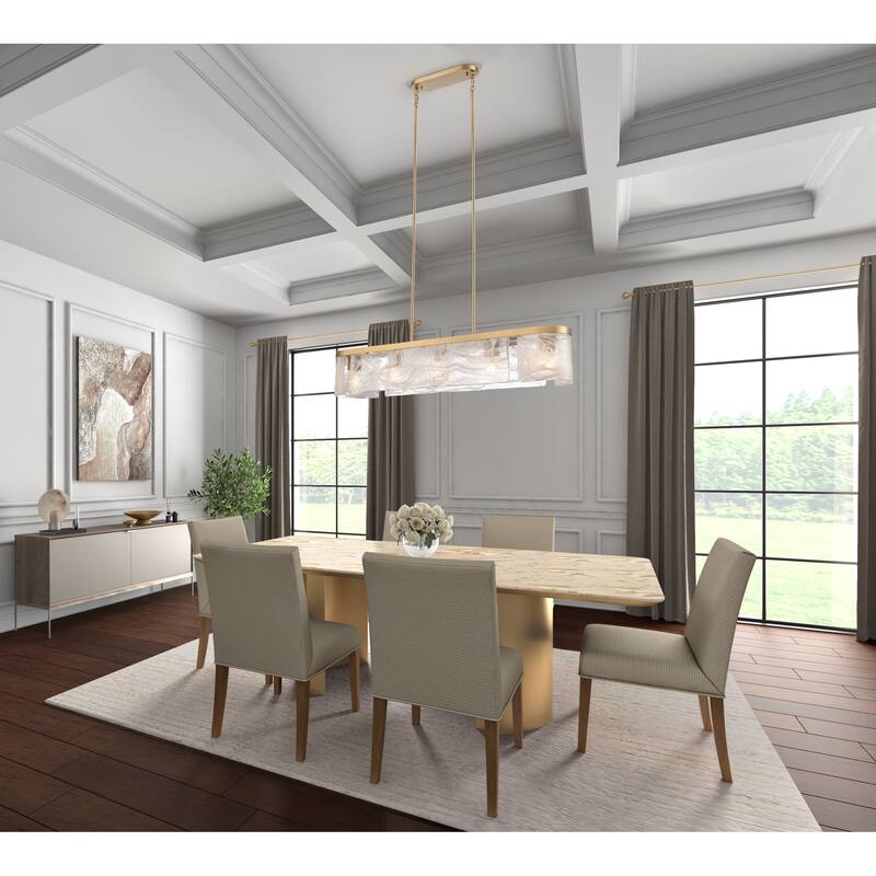 Artcraft Skye 6-Light Island-Light - Brushed Brass Finish