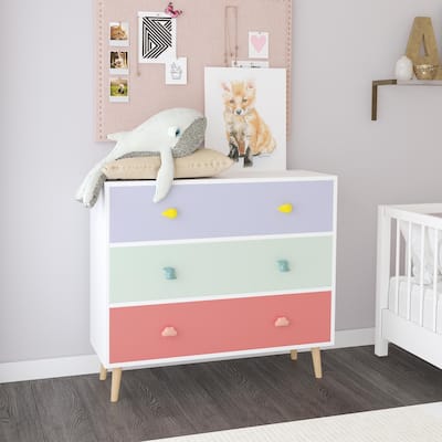 3-Drawer Kids Dresser and Nightstand: Multi-Purpose Storage Cabinet for Nursery, Toddler Room, Bedroom, and Living Room