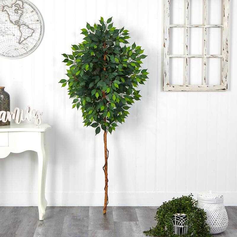 Artificial Tree 6ft Indoor, Old World Charm Decor, Elegant Greenery, Compact Space Tree, Easy Care - Green - 61 Inches and Over