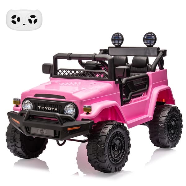 slide 2 of 35, Kids Ride-On Car,Licensed Toyota 12V Electric Truck with Remote Control Pink