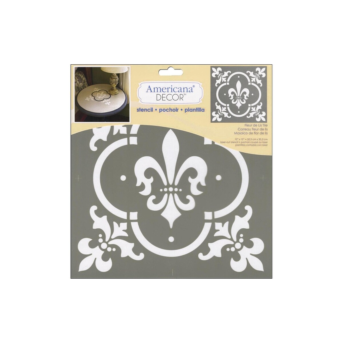 Shop Ads04 K Decoart Americana Decor Stencil Fleur De Lis Tile