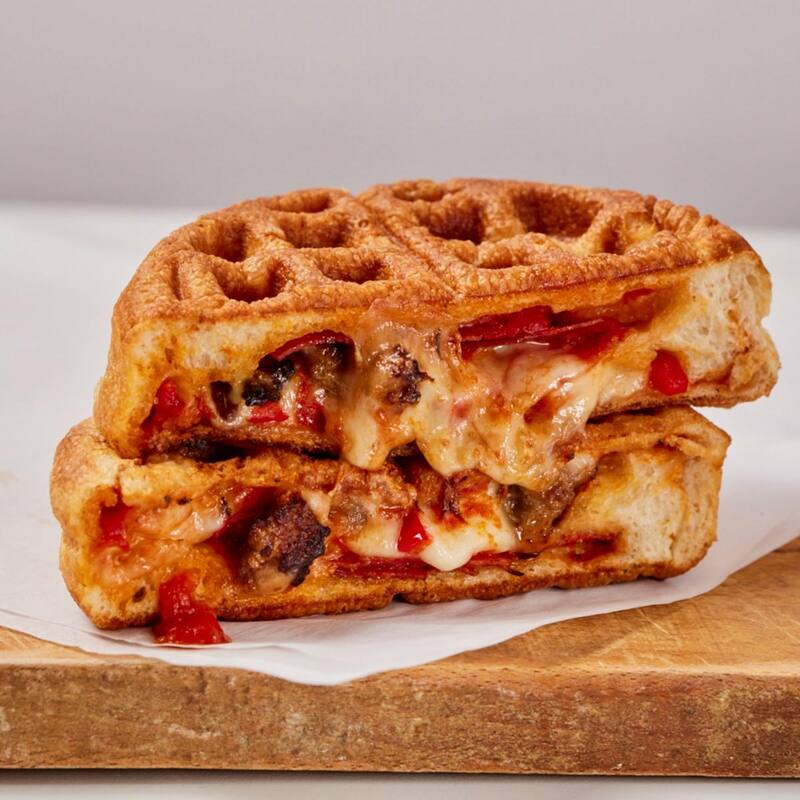 Curtis Stone 2-pack 5" Stuffed Waffle Makers with Recipes & Gift Boxes Refurbished