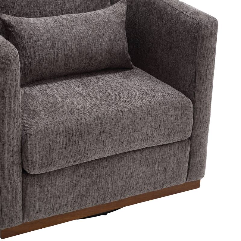 Swivel Barrel Chair, Round Accent Sofa Chair for Living Room, 360 Degree Swivel Barrel Club Chair, Leisure Arm Chair