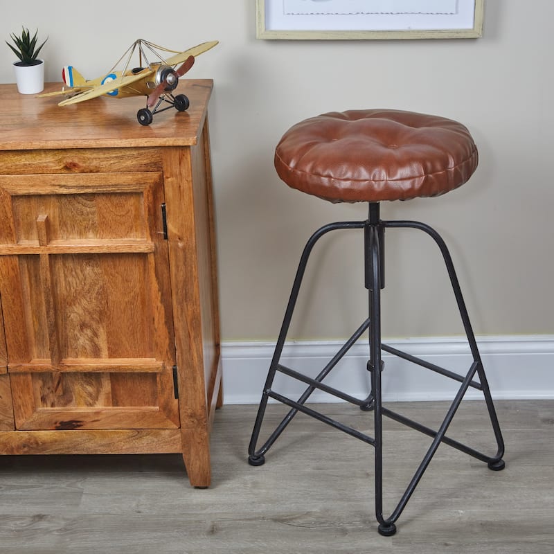 Klear Vu St. Germain Faux Leather Dining Chair Cushion Set (Set of 4)