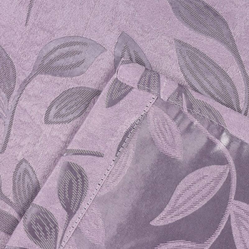 Superior Leaves Machine Washable Room Darkening Grommet With Ties Blackout Curtains, Set of 2