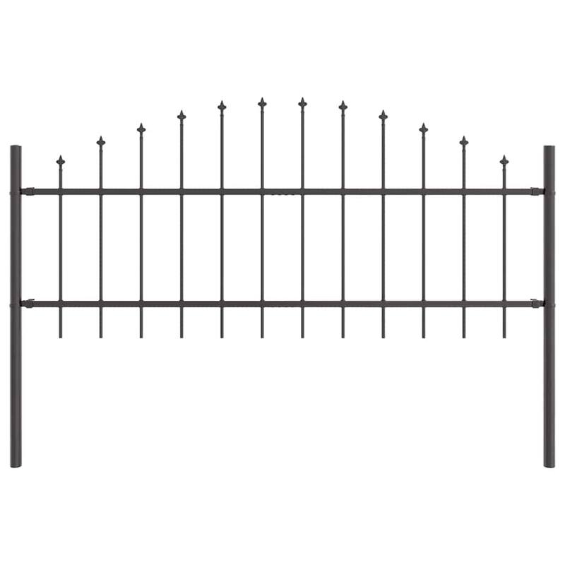 vidaXL Garden Fence Gray