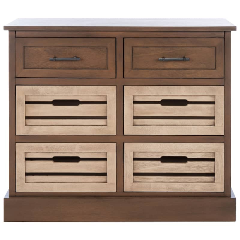 SAFAVIEH Saadia Removable 6-Drawer Storage Chest - 31" W x 12.5" L x 26" H - 31Wx13Dx26H