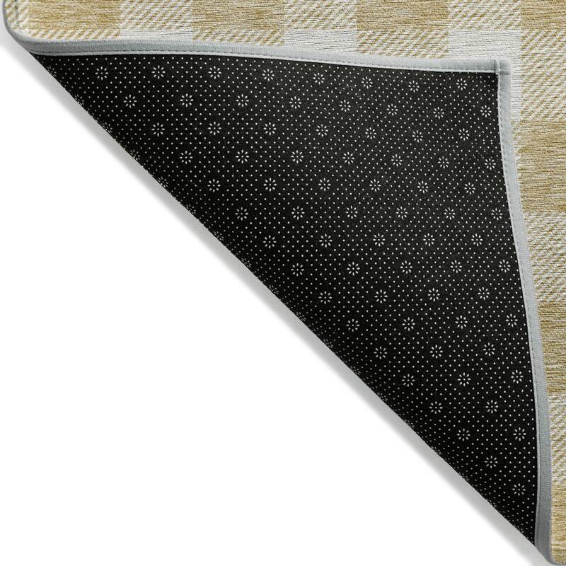 HomeRoots Plaid Transitional Rectangle Outdoor Rug