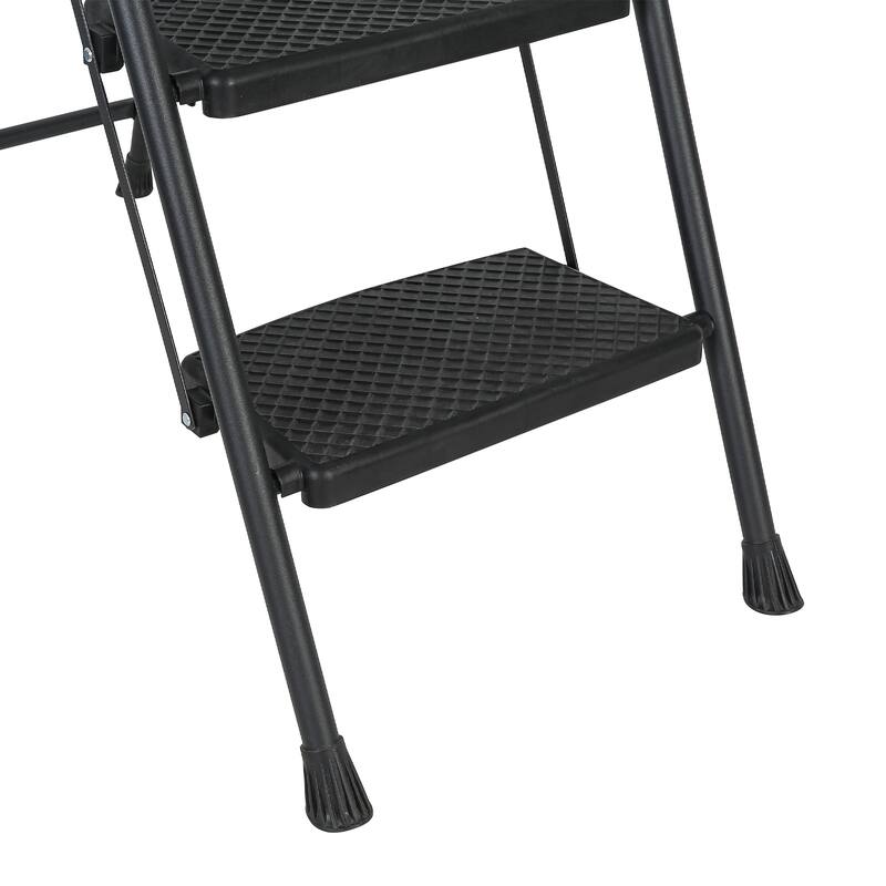 5-step Foldable Ladder with Tool Tray and Wide Non Slip Pedals
